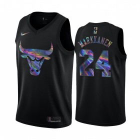 Chicago Bulls Lauri Markkanen 24 Iridescent HWC Collection Miesten Pelipaidat Swingman
